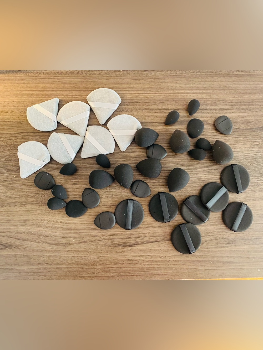 Makeup Sponge & Puff Bundle — Black and White Blending Set